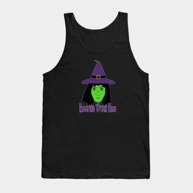 Resting Witch Face - Funny Halloween Tank Top by skauff